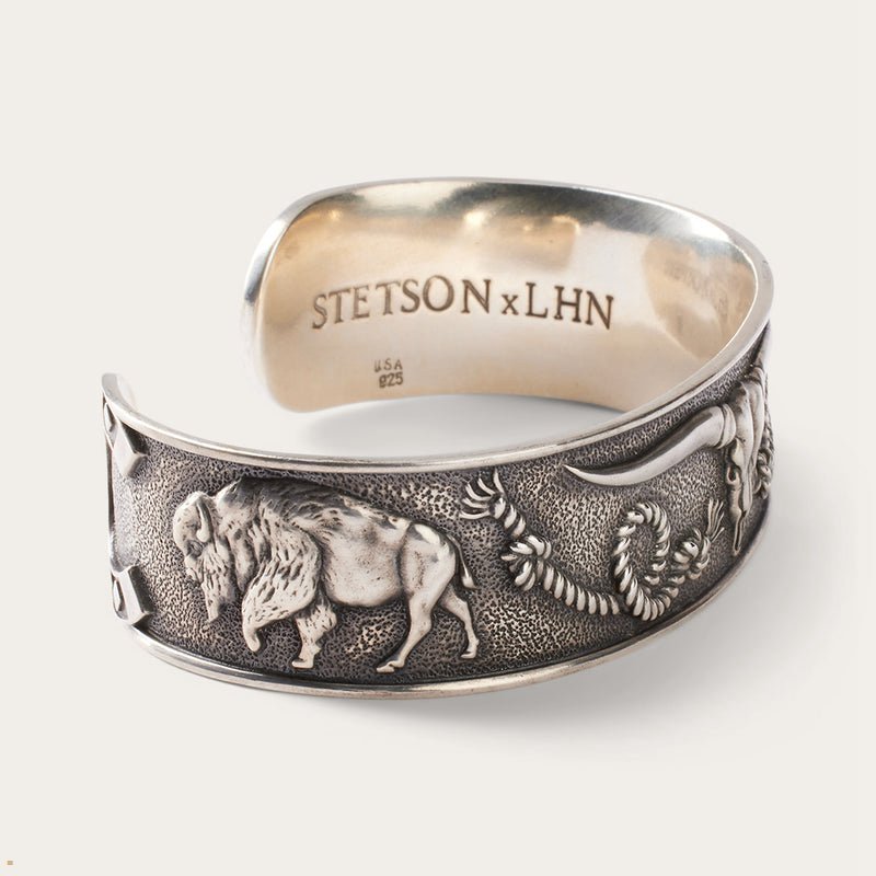 Grey Stetson Southwestern Cuff Women's Jewelry | UK 30LYDMQFG