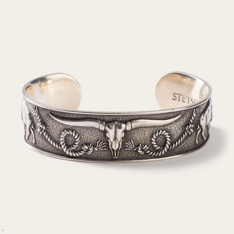 Grey Stetson Southwestern Cuff Women\'s Jewelry | UK 30LYDMQFG