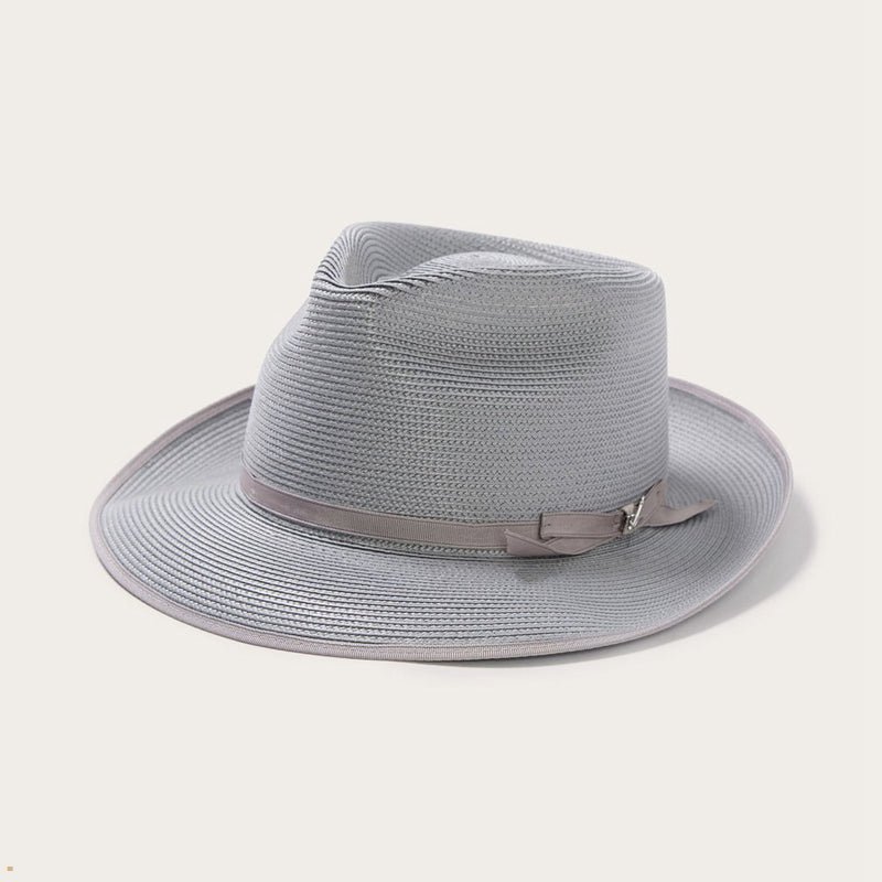 Grey Stetson Stratoliner Milan Men's Fedoras | UK 24KPGYHZB