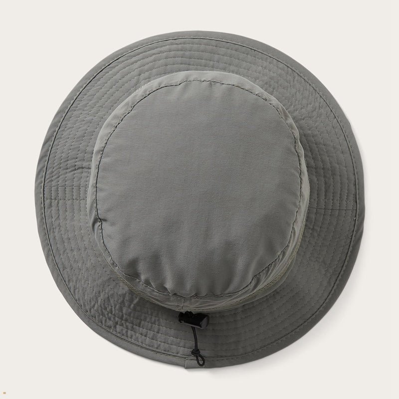 Grey Stetson Switchback 'No Fly Zone' Mesh Women's Bucket Hats | UK 34PFIAUKO