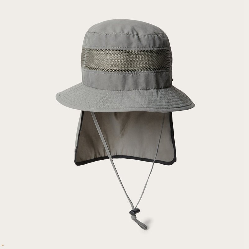 Grey Stetson Switchback \'No Fly Zone\' Mesh Women\'s Bucket Hats | UK 34PFIAUKO