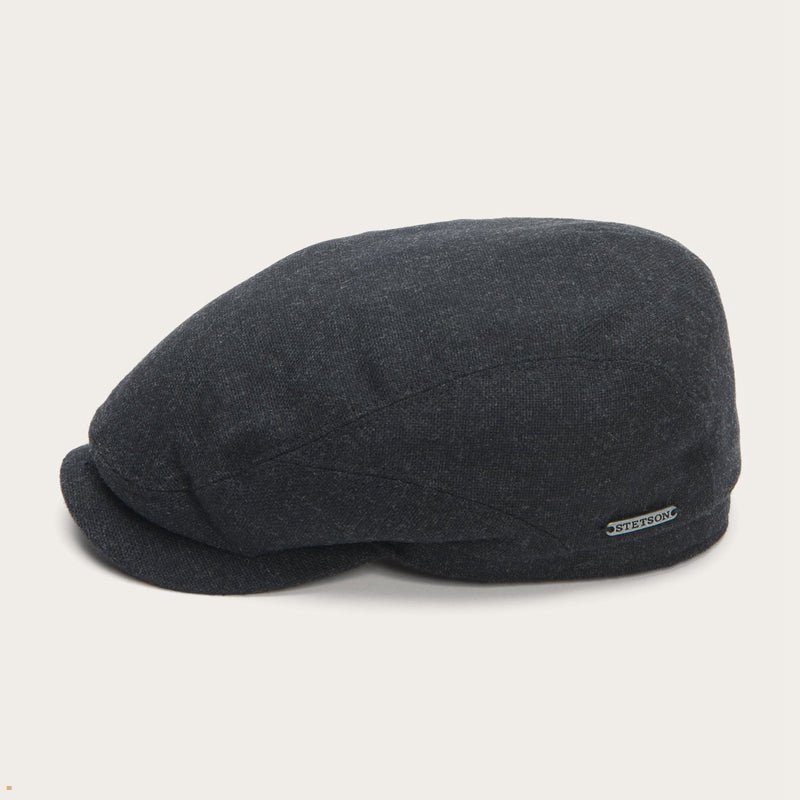 Grey Stetson Virgin Wool Cashmere Driver Women's Caps | UK 06JGTEOVU