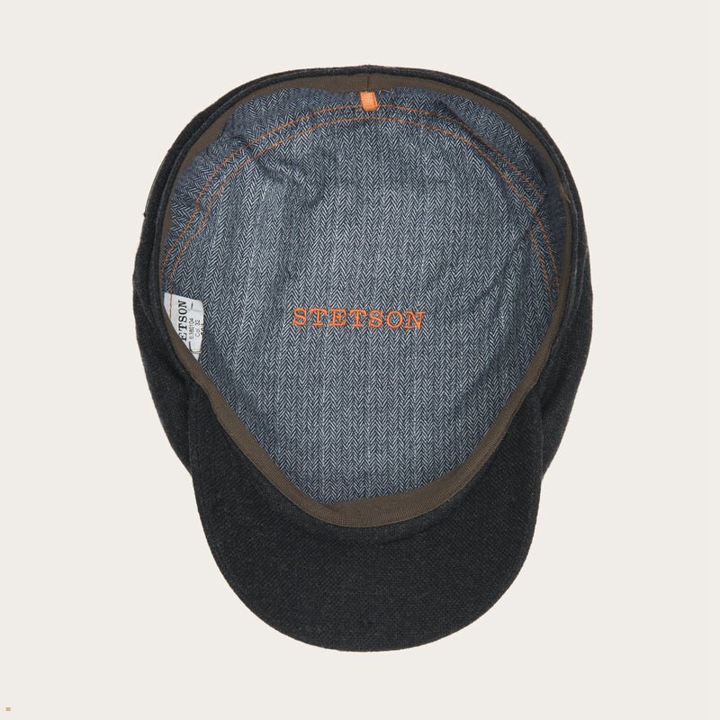 Grey Stetson Virgin Wool Cashmere Driver Women's Caps | UK 06JGTEOVU