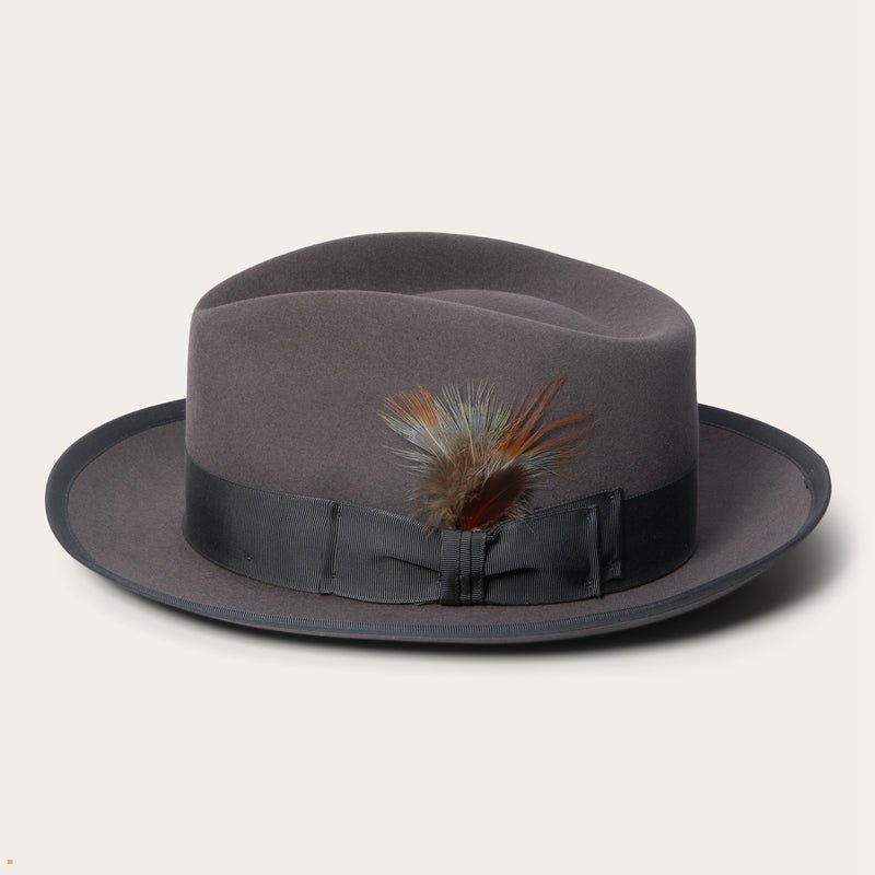 Grey Stetson Whippet Men's Fedoras | UK 62VWQILGB