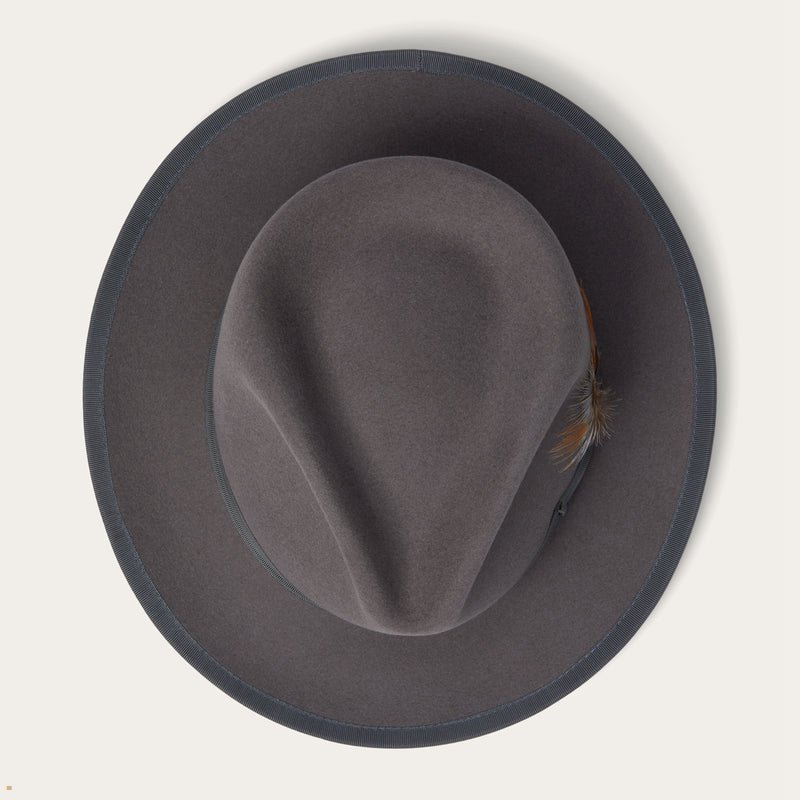 Grey Stetson Whippet Men's Fedoras | UK 62VWQILGB