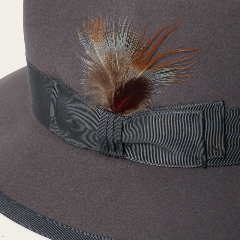 Grey Stetson Whippet Men's Fedoras | UK 62VWQILGB