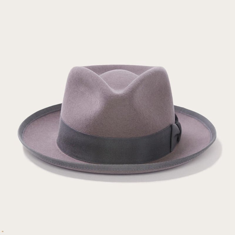 Grey Stetson Whippet Wool Men\'s Fedoras | UK 54MCGUZBY