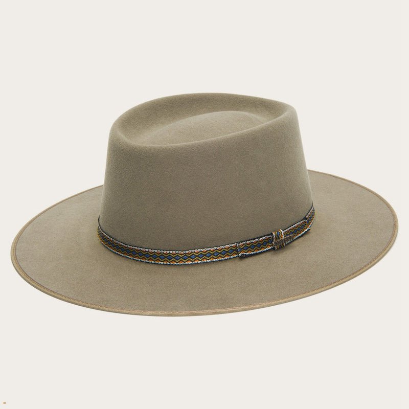 Grey Stetson Yancy Men's Outdoor Hats | UK 07EKPACXD