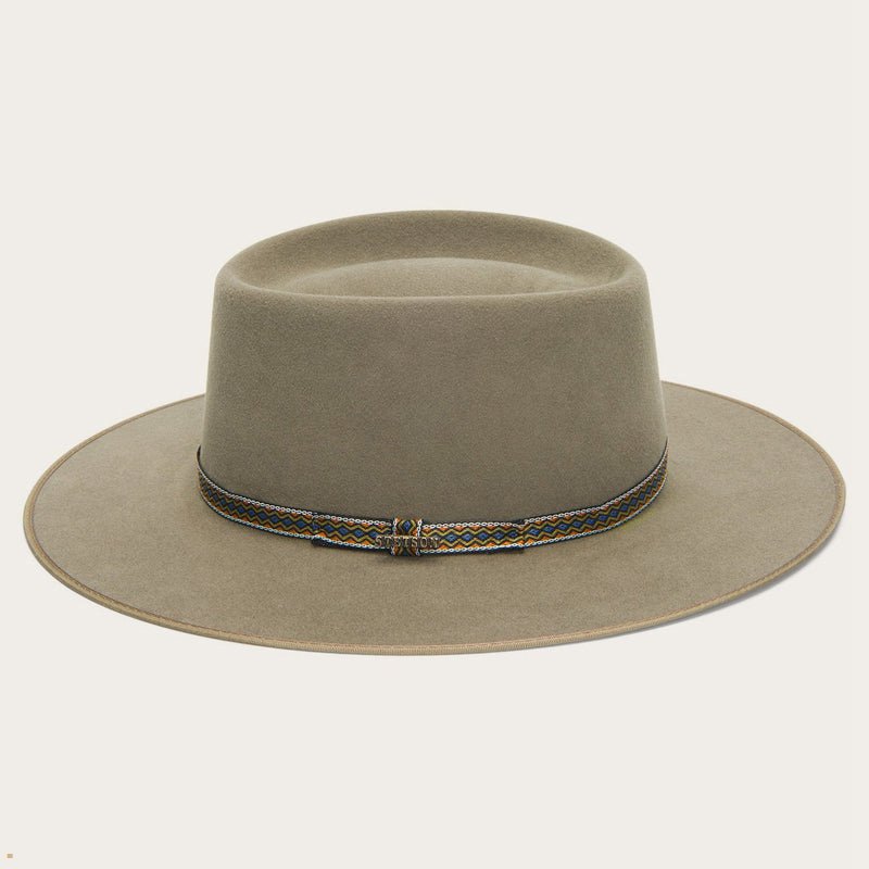 Grey Stetson Yancy Men's Outdoor Hats | UK 07EKPACXD