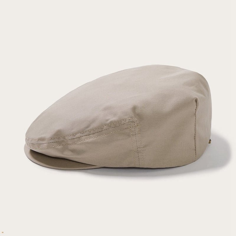 Khaki Stetson Cambridge All-Weather Ivy Men's Caps | UK 32SCXWDYV