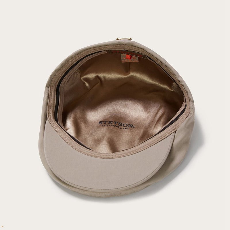 Khaki Stetson Cambridge All-Weather Ivy Men's Caps | UK 32SCXWDYV