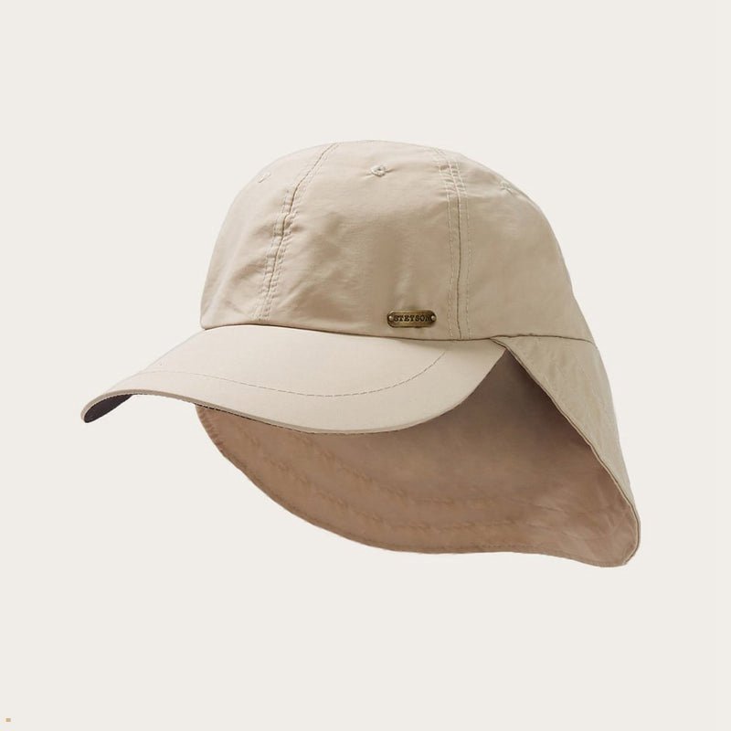 Khaki Stetson Runoff 'No Fly Zone' Ball Cap Men's Outdoor Hats | UK 47UFYKHPM