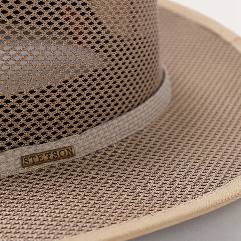 Light Brown Stetson Grand Canyon Mesh Safari Men's Outdoor Hats | UK 14FIQJLSM