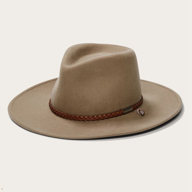 Light Brown Stetson Sagebrush Men's Outdoor Hats | UK 47EDPGBSC