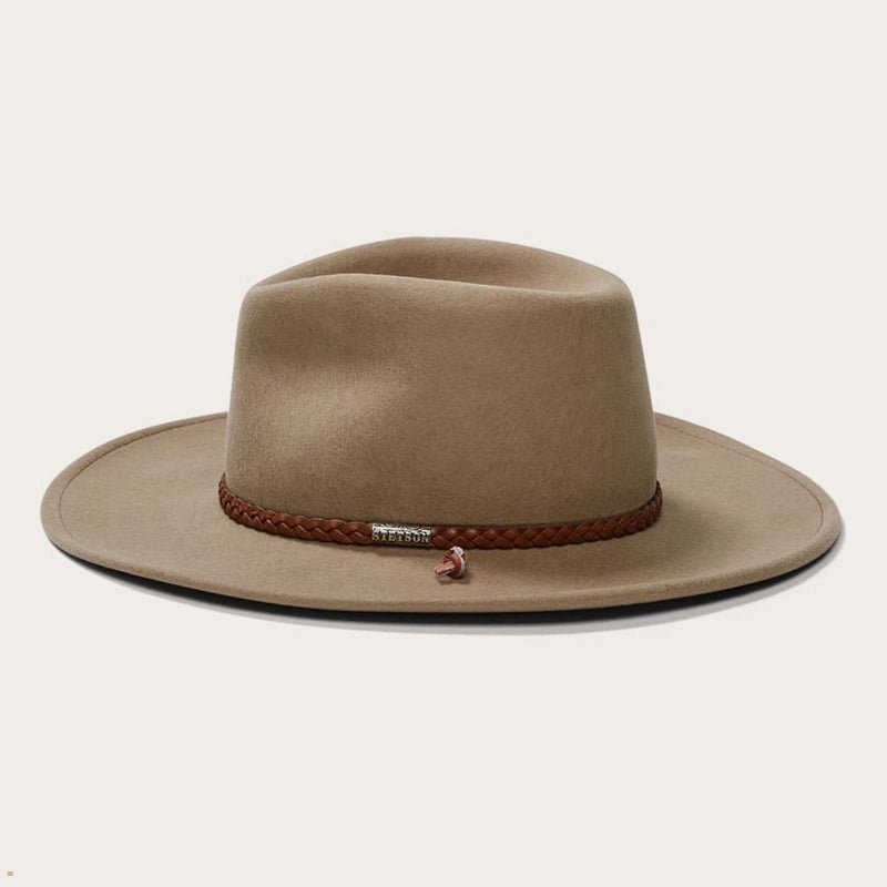 Light Brown Stetson Sagebrush Men's Outdoor Hats | UK 47EDPGBSC