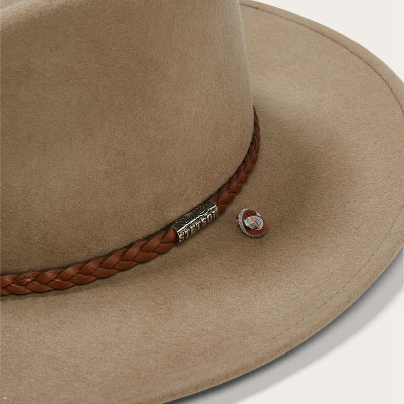 Light Brown Stetson Sagebrush Men's Outdoor Hats | UK 47EDPGBSC