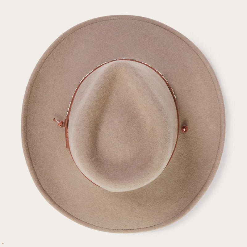 Light Brown Stetson Santa Fe Men's Outdoor Hats | UK 04EKJWHNL