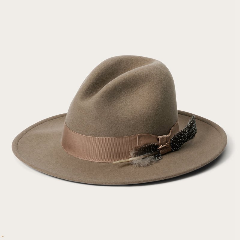 Light Brown Stetson The Mccrea Men's Fedoras | UK 63YOIXRQF