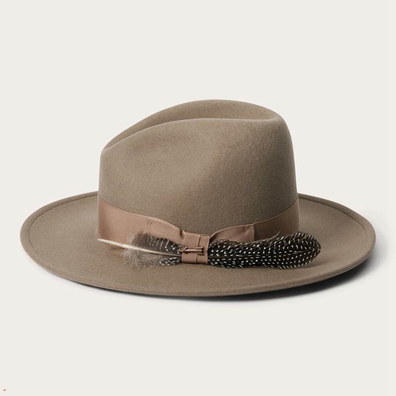 Light Brown Stetson The Mccrea Men's Outdoor Hats | UK 76MPVBWXH