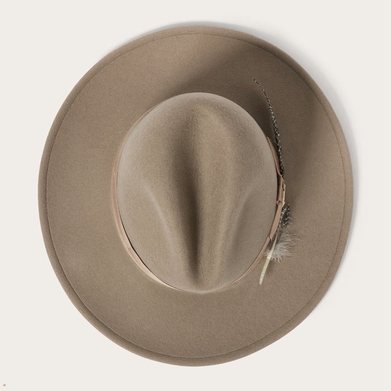 Light Brown Stetson The Mccrea Men's Outdoor Hats | UK 76MPVBWXH