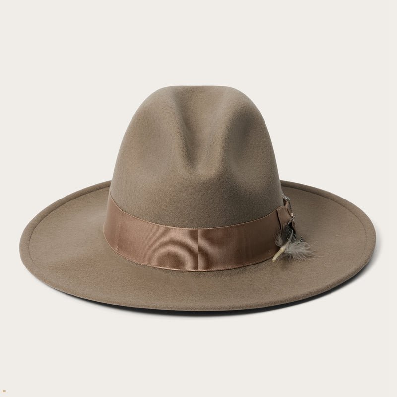 Light Brown Stetson The Mccrea Women\'s Outdoor Hats | UK 68HNFBUJA