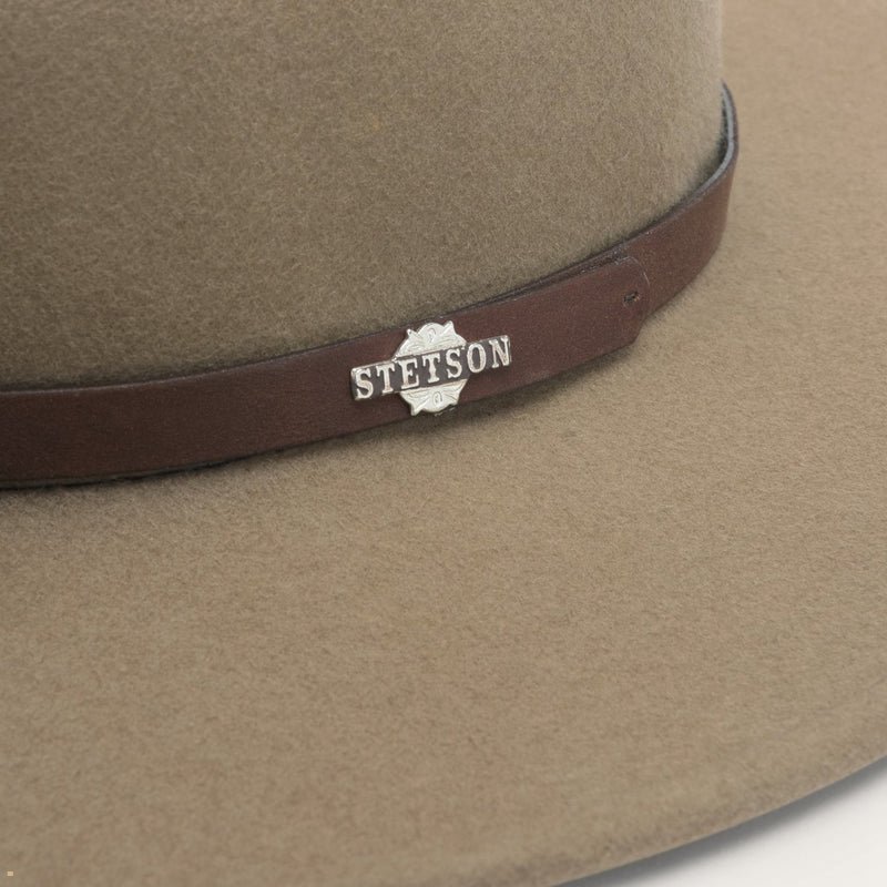 Light Brown Stetson The Route 66 Men's Outdoor Hats | UK 63CASJKRU