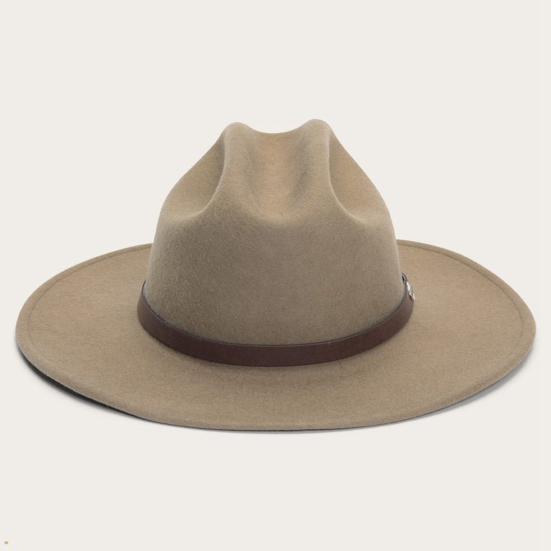 Light Brown Stetson The Route 66 Men\'s Outdoor Hats | UK 63CASJKRU