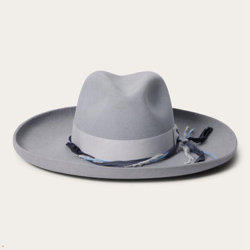 Light Grey Stetson Oceanus Men\'s Fedoras | UK 40YMJZKGX