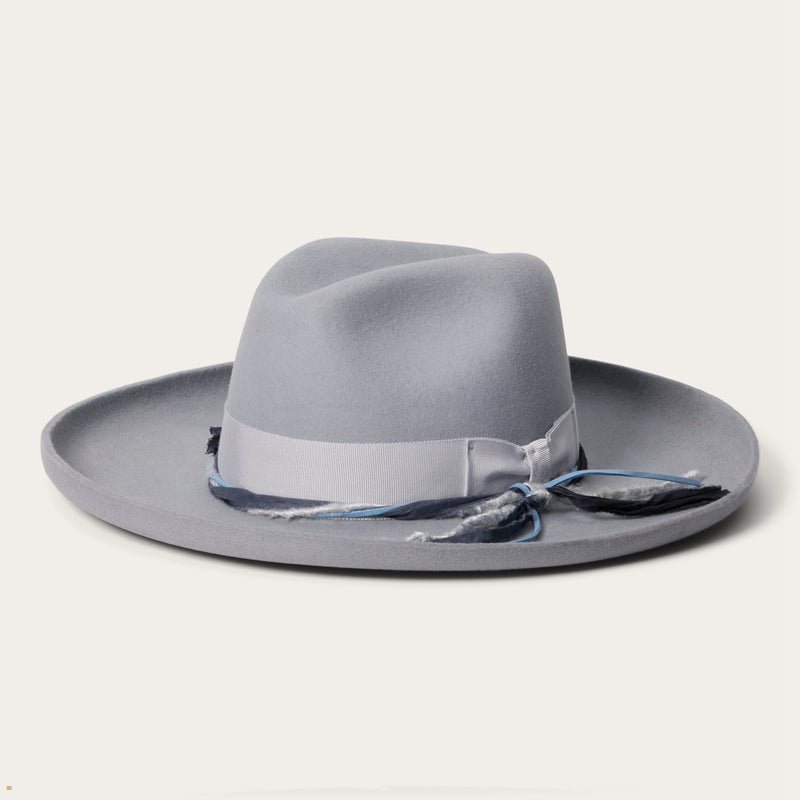 Light Grey Stetson Oceanus Women's Fedoras | UK 46OEXTAHQ