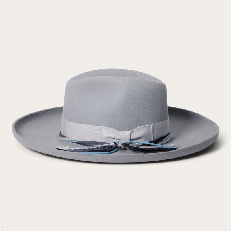 Light Grey Stetson Oceanus Women's Fedoras | UK 46OEXTAHQ