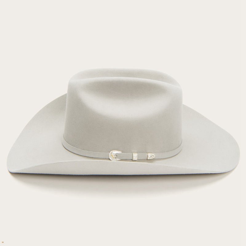 Light Grey Stetson Shasta 10x Premier Men's Cowboy Hats | UK 62QTYMNEO