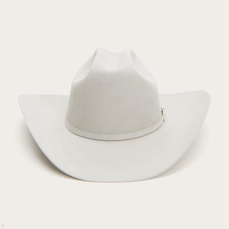 Light Grey Stetson Shasta 10x Premier Men\'s Cowboy Hats | UK 62QTYMNEO