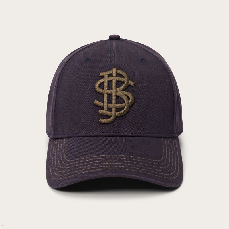 Navy Stetson Cotton Jbs Baseball Men\'s Caps | UK 69WMPLNIT