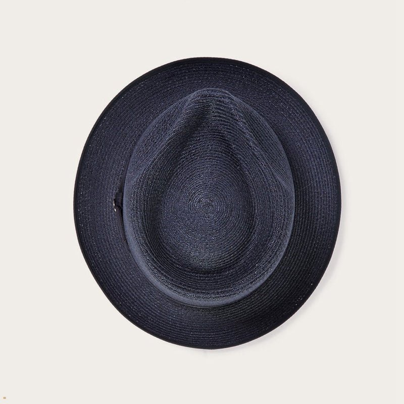 Navy Stetson Inwood Hemp Men's Fedoras | UK 65FQMKSYL