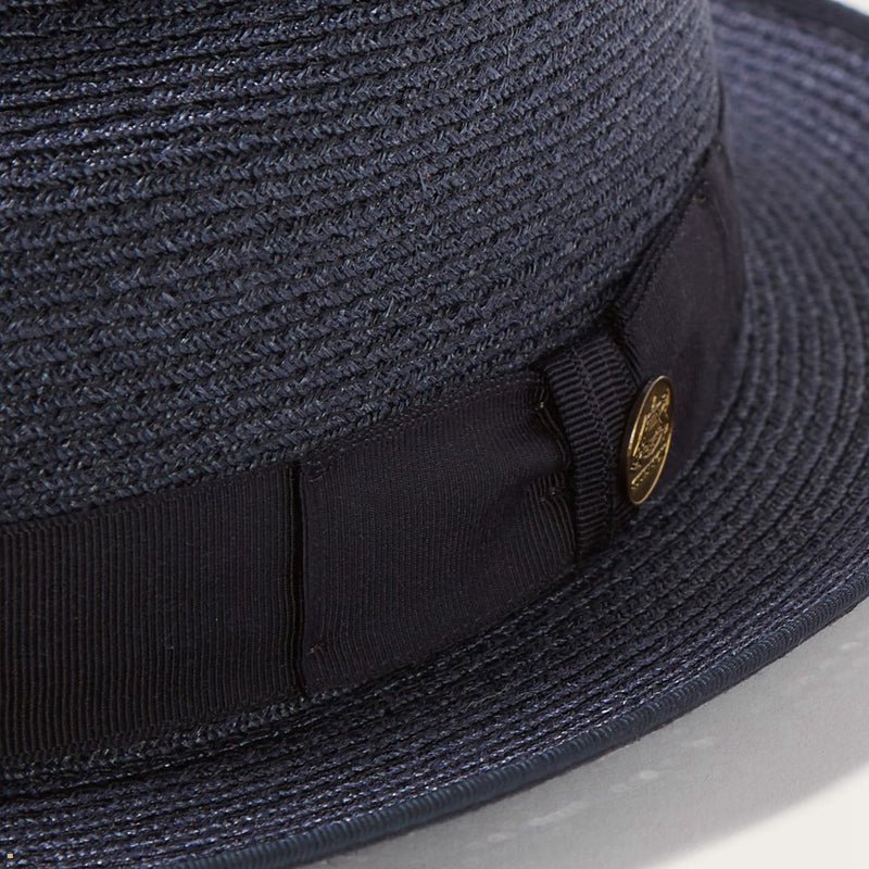 Navy Stetson Inwood Hemp Men's Fedoras | UK 65FQMKSYL