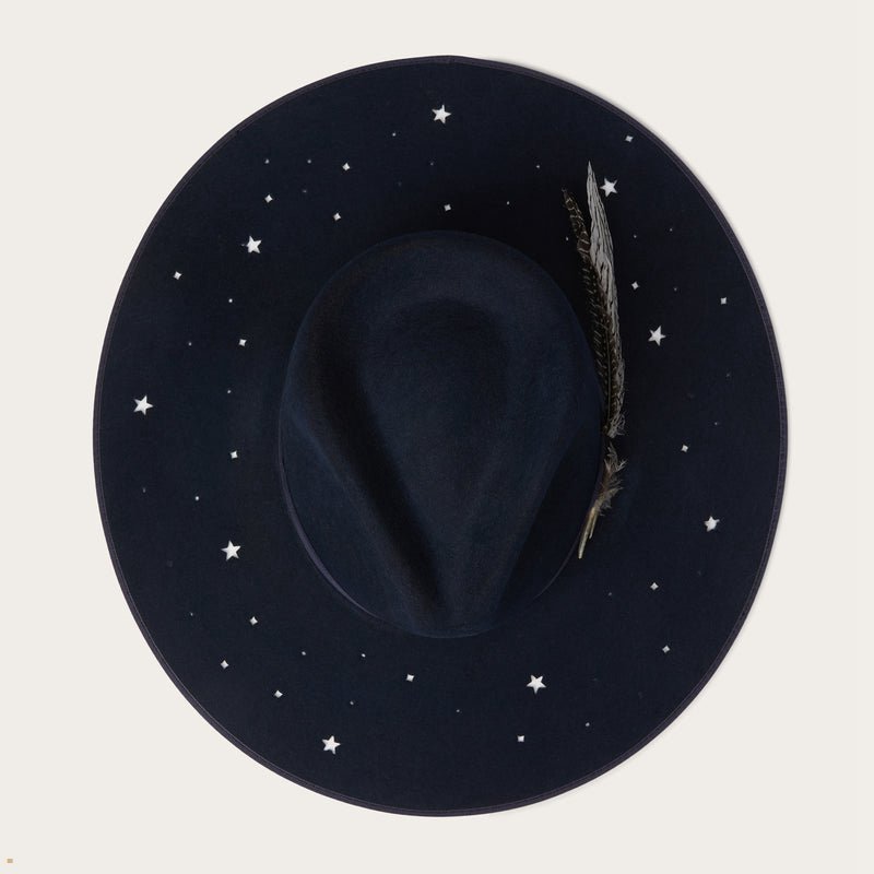 Navy Stetson Night Sky S Women's Fedoras | UK 04JHDYKVF