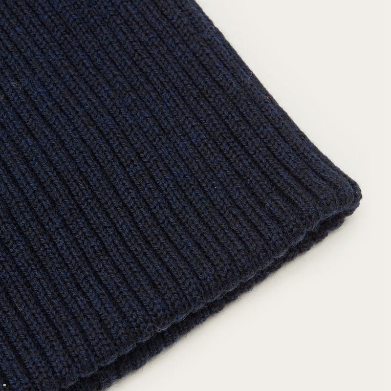 Navy Stetson Reversible Merino Wool Women's Beanie | UK 04KIQEYRU