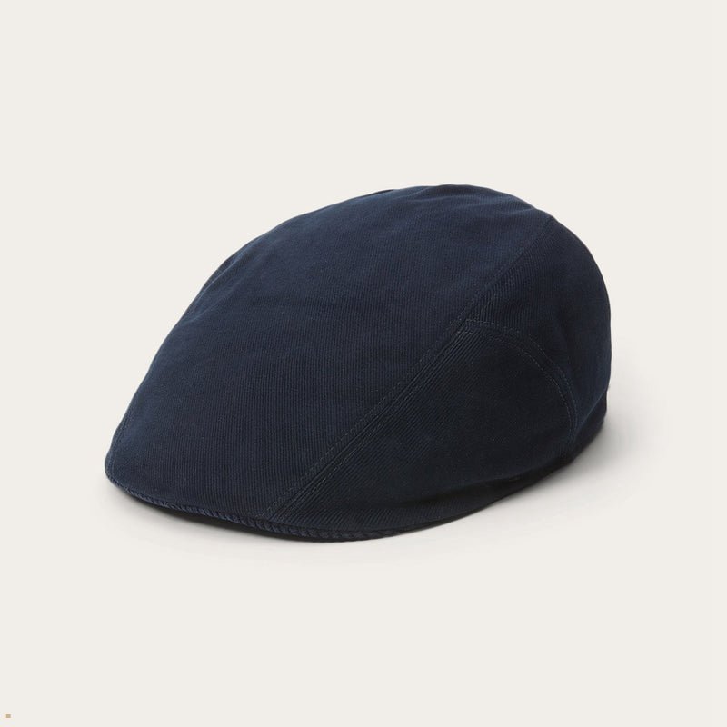 Navy Stetson Soft Cotton Ivy Men's Caps | UK 76UGJYCND