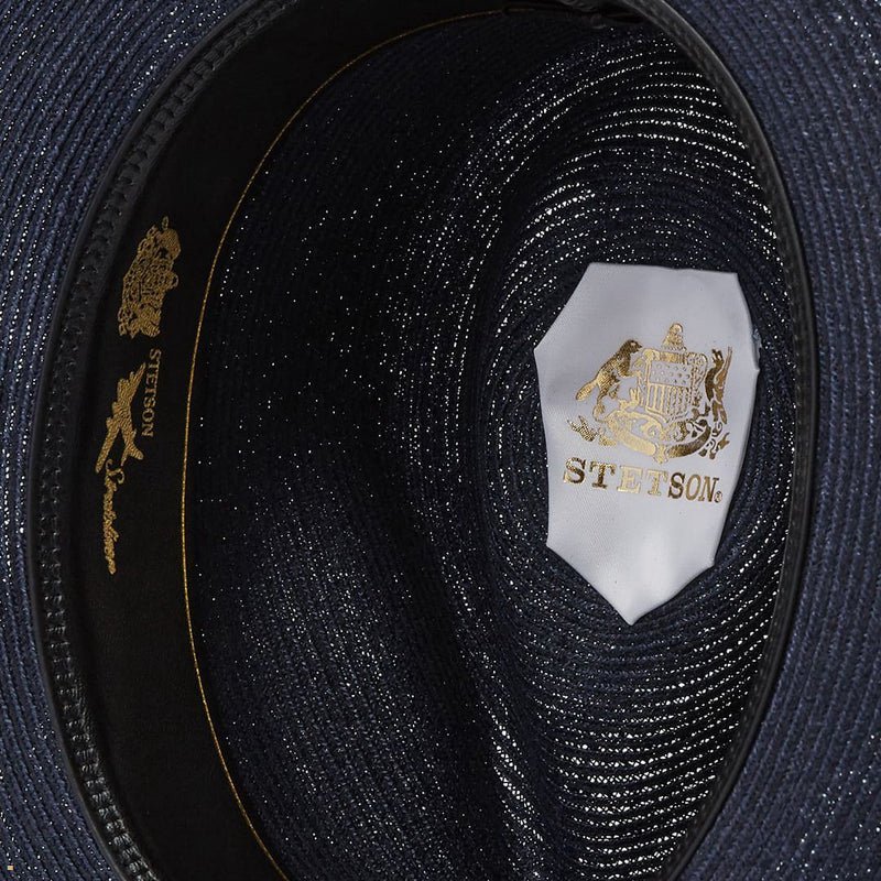 Navy Stetson Stratoliner Hemp Women's Fedoras | UK 27PGLRHWO