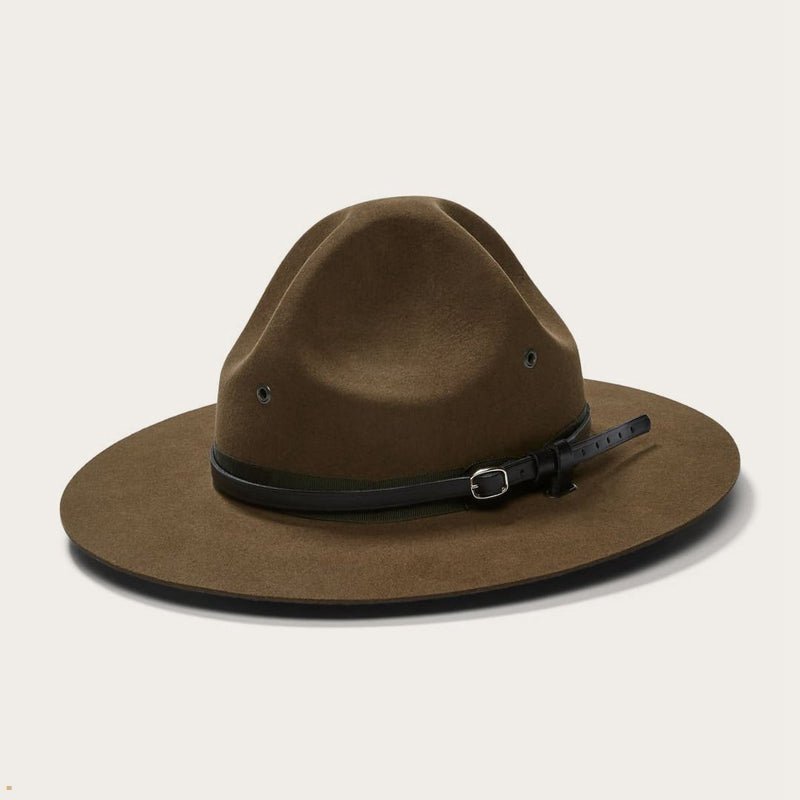 Olive Stetson Campaign Men's Outdoor Hats | UK 25EBAZITQ