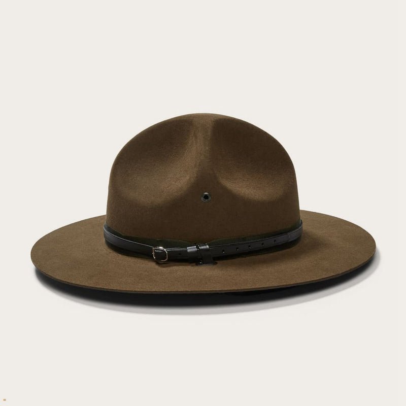 Olive Stetson Campaign Men's Outdoor Hats | UK 25EBAZITQ