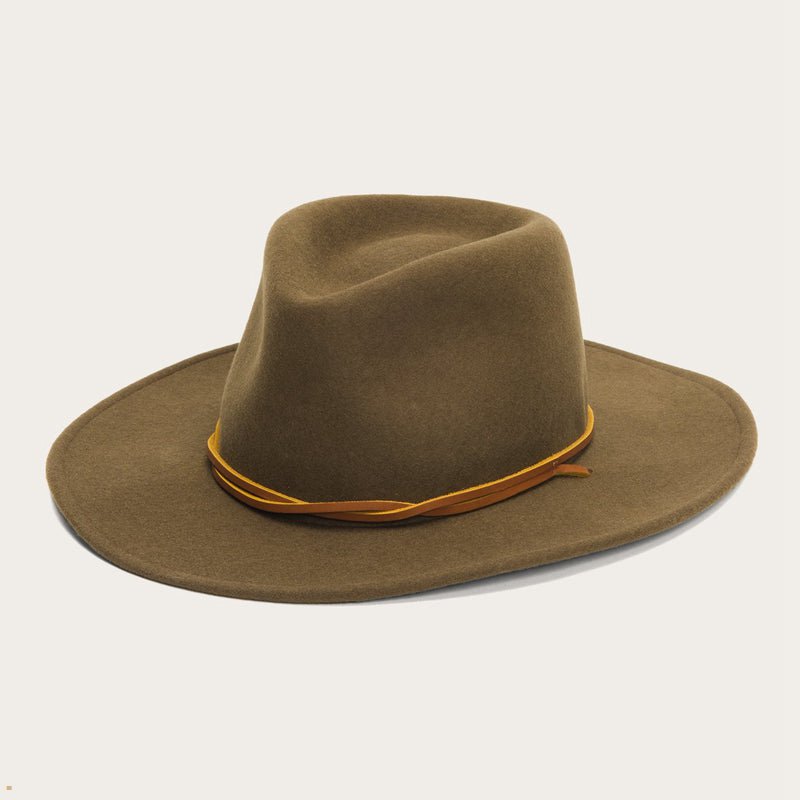 Olive Stetson Clapton Men's Outdoor Hats | UK 98RLIFBEC