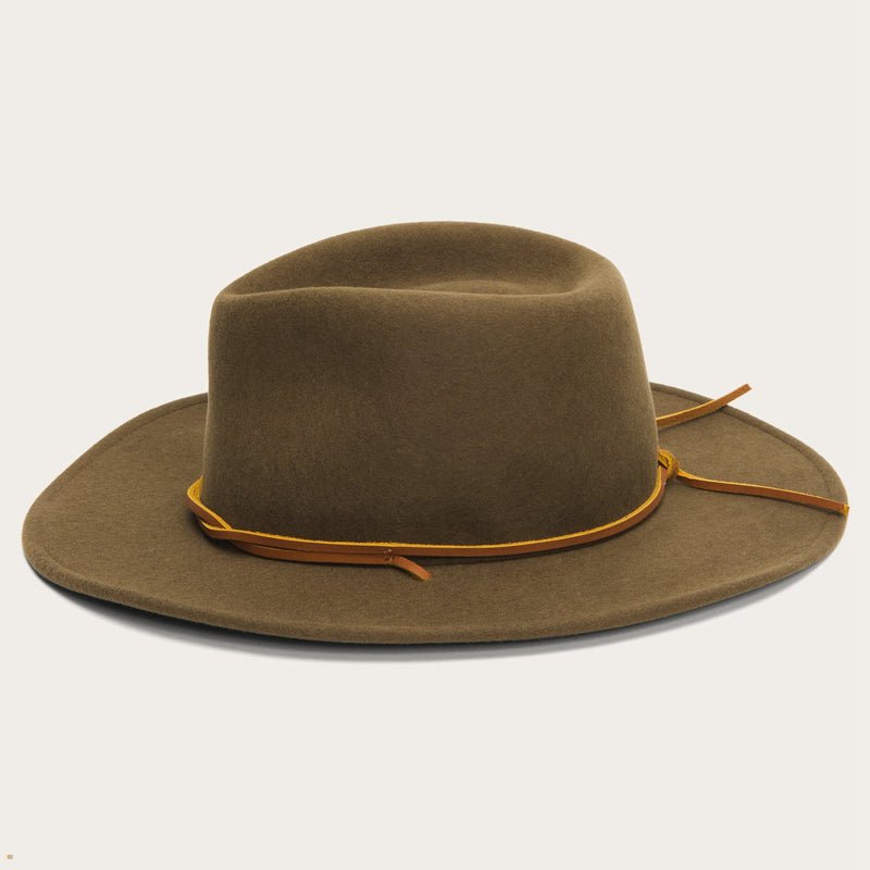 Olive Stetson Clapton Men's Outdoor Hats | UK 98RLIFBEC