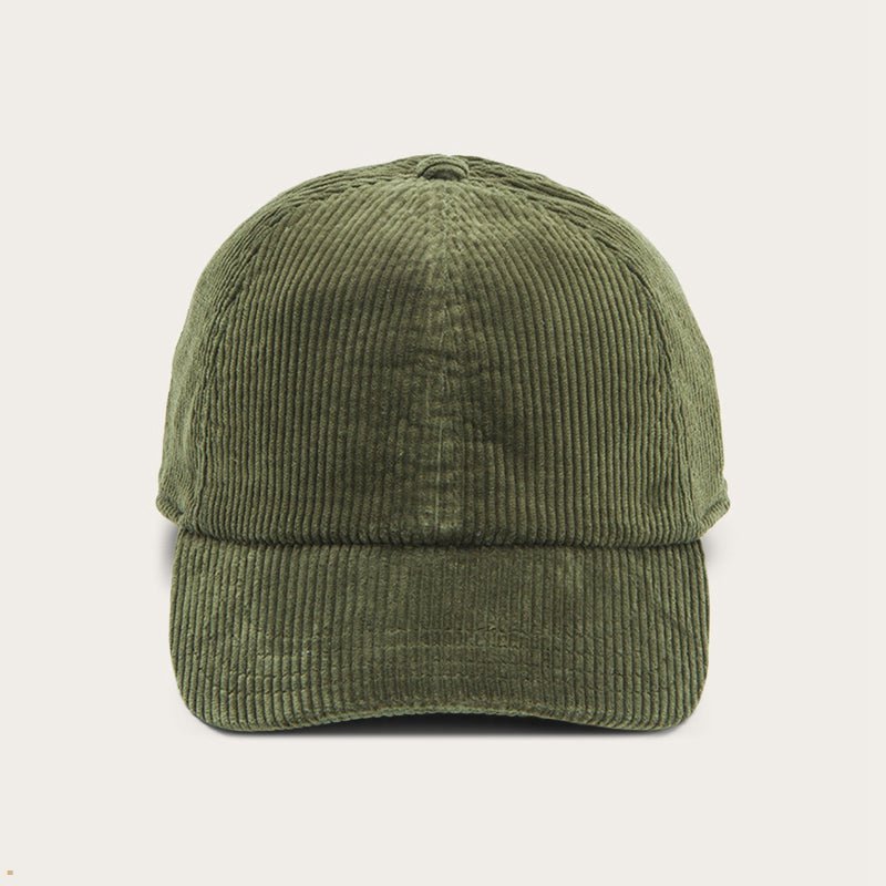 Olive Stetson Cord Baseball Women\'s Caps | UK 03MDFABSX