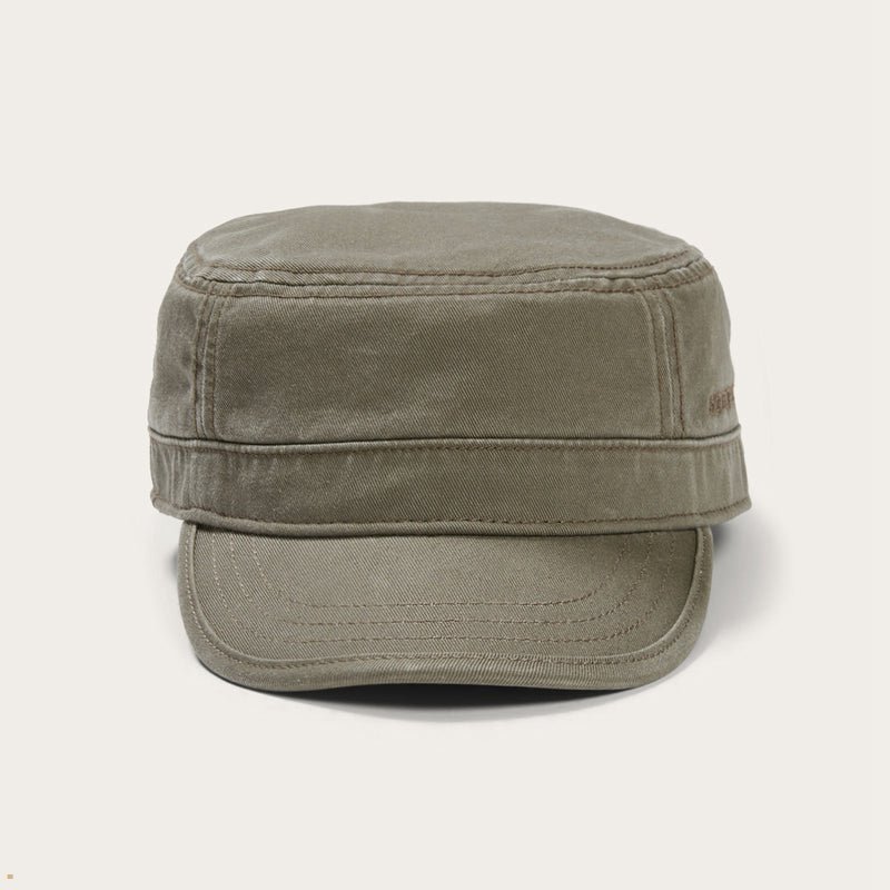 Olive Stetson Cotton Army Women\'s Caps | UK 72TZUXEYI