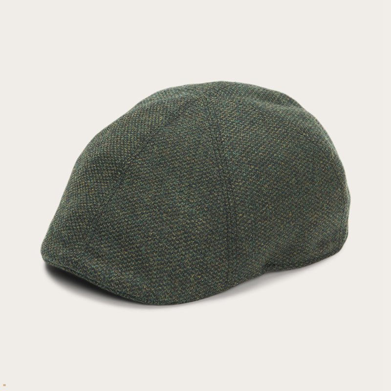 Olive Stetson Dart Men's Caps | UK 81QJOYFHA