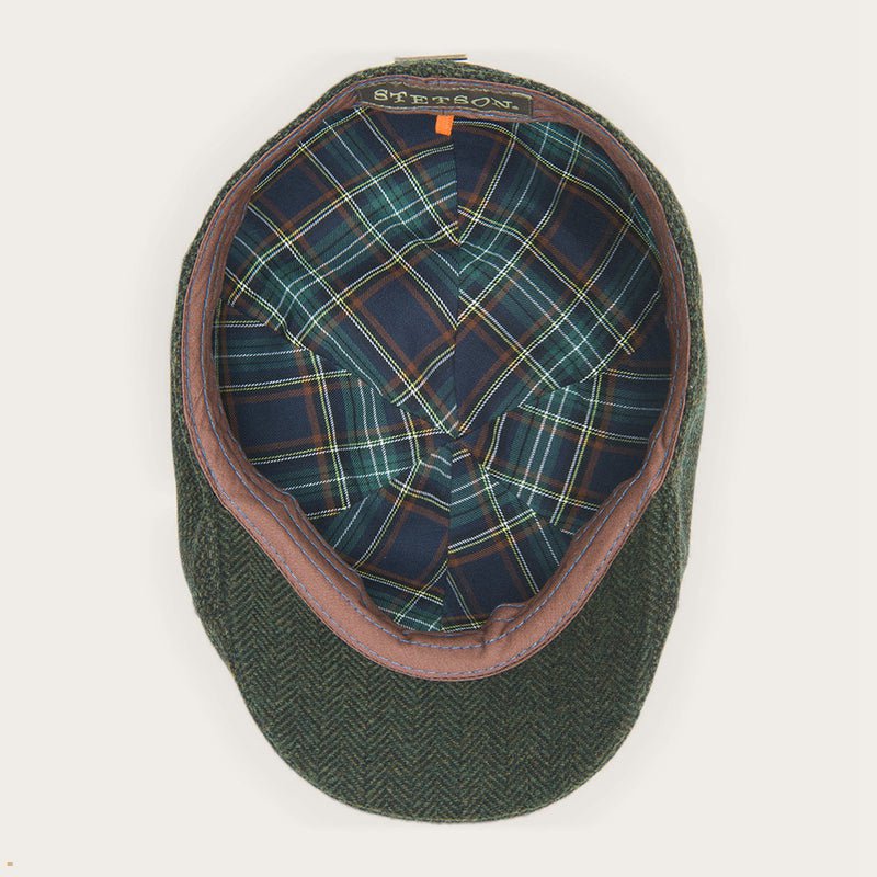 Olive Stetson Dart Men's Caps | UK 81QJOYFHA