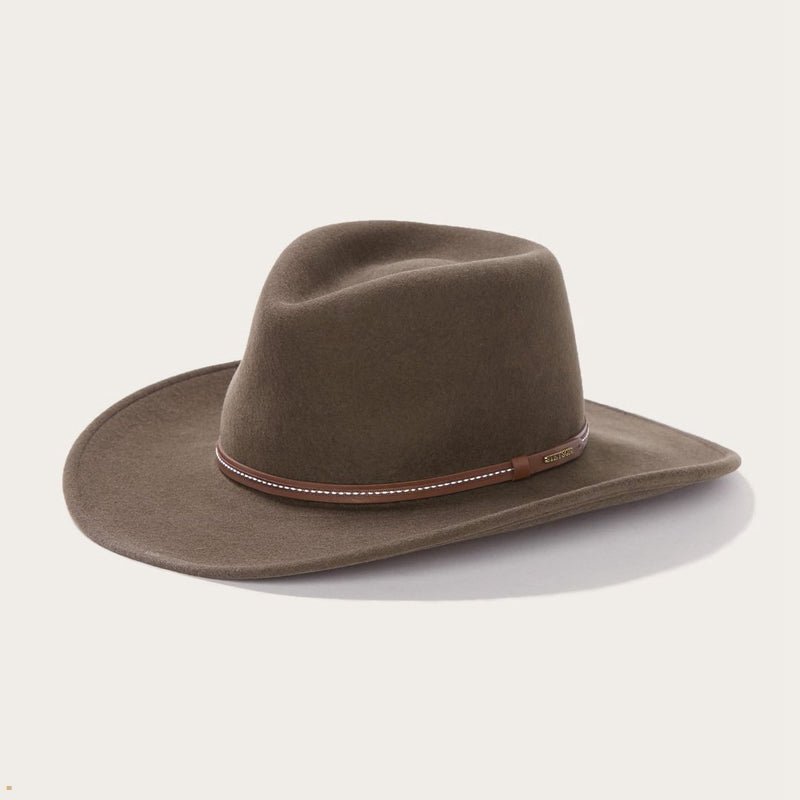 Olive Stetson Gallatin Men's Outdoor Hats | UK 81DQKRJGZ