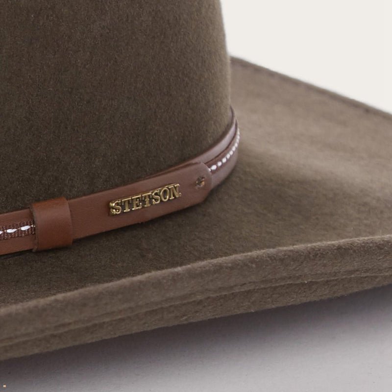 Olive Stetson Gallatin Men's Outdoor Hats | UK 81DQKRJGZ