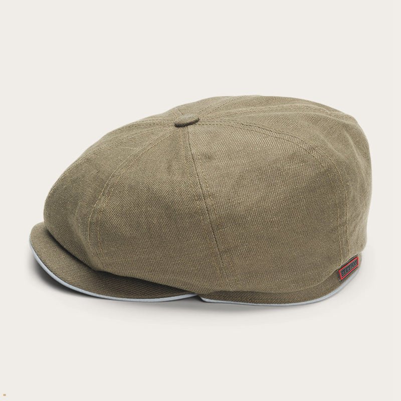 Olive Stetson Hatteras Outdoor Men's Caps | UK 54ILKYGBU